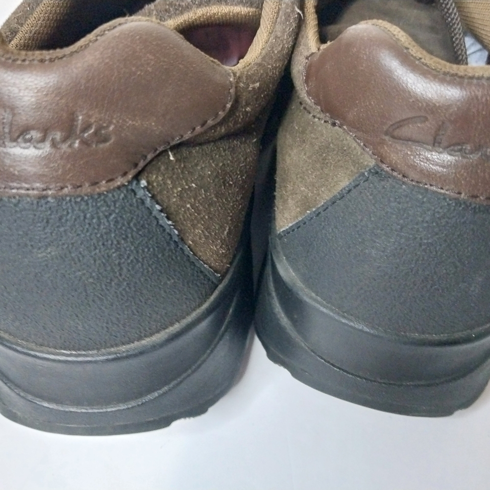 Clarks Men's Dark Brown Leather Sneakers Size 11 - Picture 6 of 13